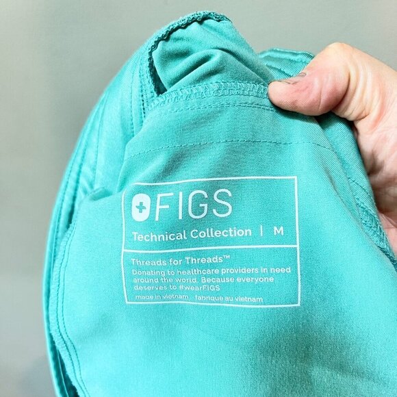 Figs Technical Collection Teal Scrub Bottom Pants- Size M - Picture 4 of 5